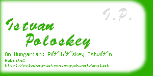 istvan poloskey business card